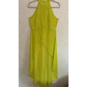DISCOUNT SHIPPING NWT Vibrant Neon Yellow Sheer Maxi Halter Top